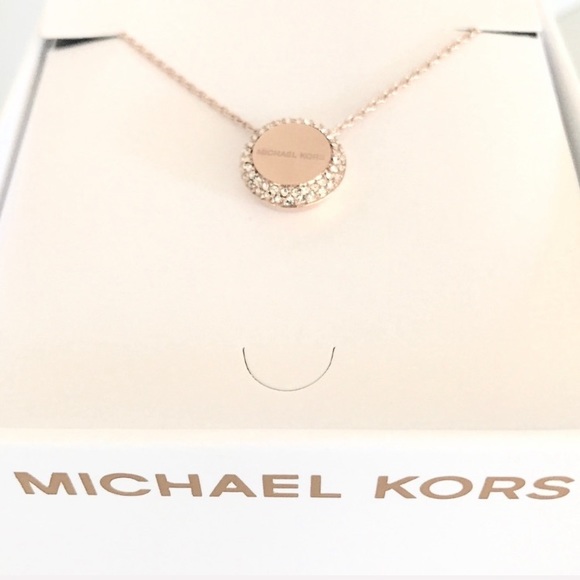 NWT authentic MK rose gold logo pendant - Picture 2 of 7